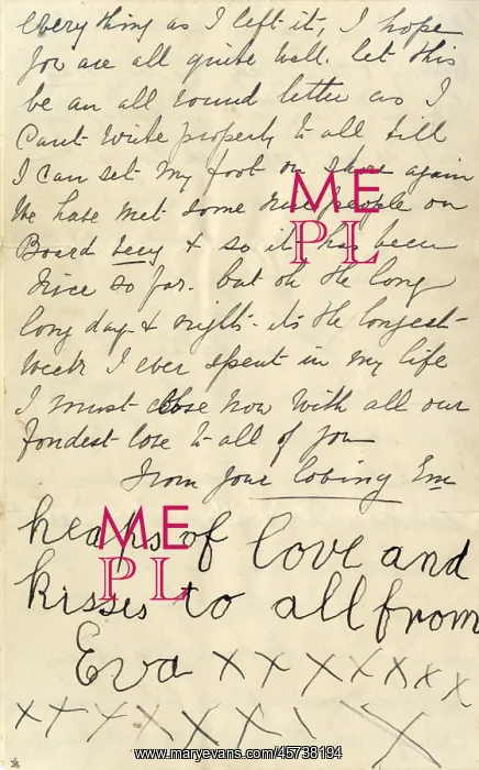 : Letter from RMS Titanic from Esther and Eva Hart : Letter from RMS Titanic from Esther and Eva Hart