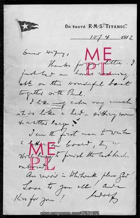 : Letter from the Titanic : Letter from the Titanic