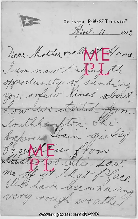 : Letter from the Titanic : Letter from the Titanic