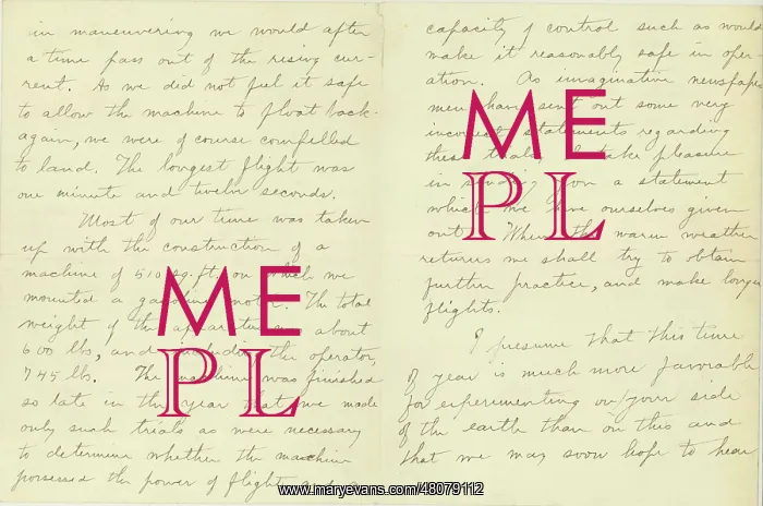 : Letter from Wilbur Wright to Lawrence Hargrave : Letter from Wilbur Wright to Lawrence Hargrave