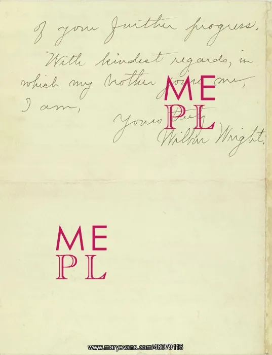 : Letter from Wilbur Wright to Lawrence Hargrave : Letter from Wilbur Wright to Lawrence Hargrave