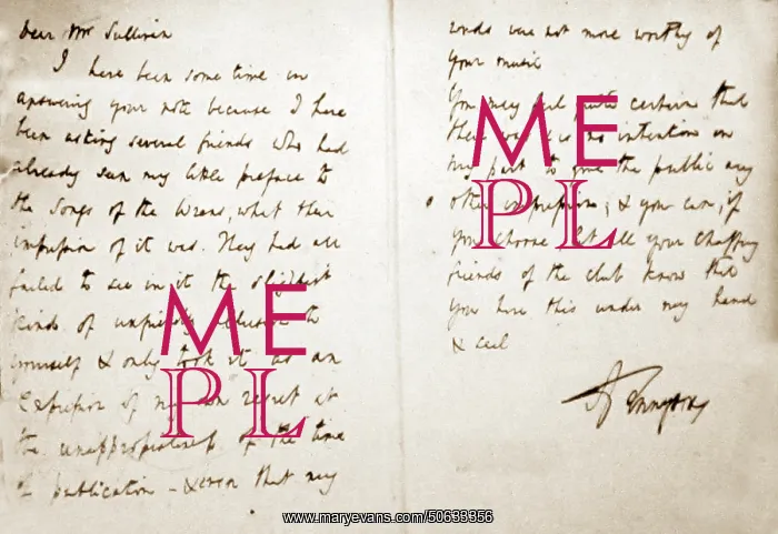  : Letter from William Gladstone to Arthur Sullivan