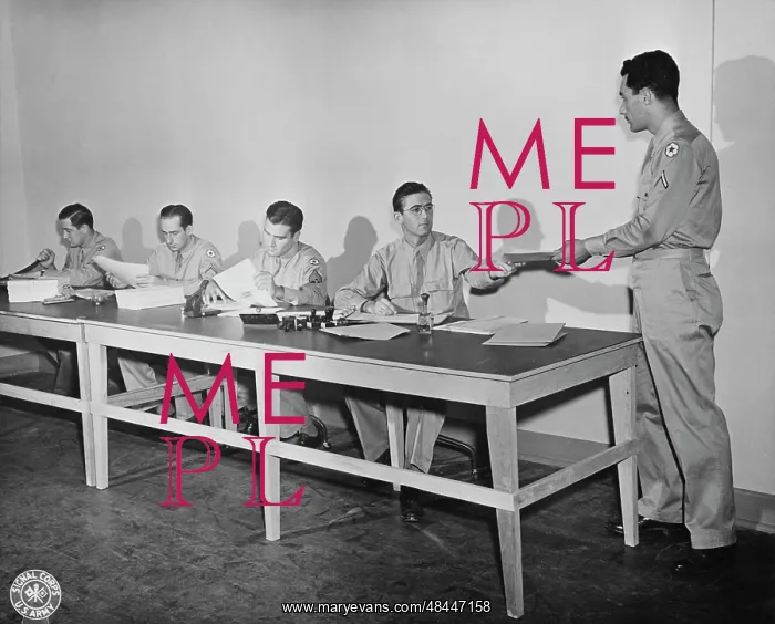 : Letters to be microfilmed for V-mail are prepared : Letters to be microfilmed for V-mail are prepared
