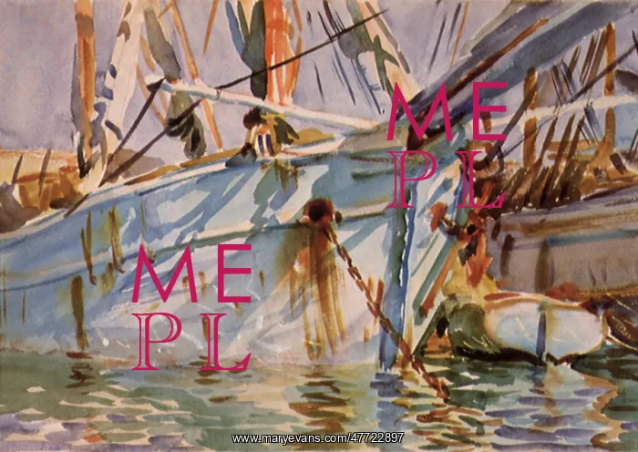 : In a Levantine Port, by Singer Sargent : In a Levantine Port, by Singer Sargent