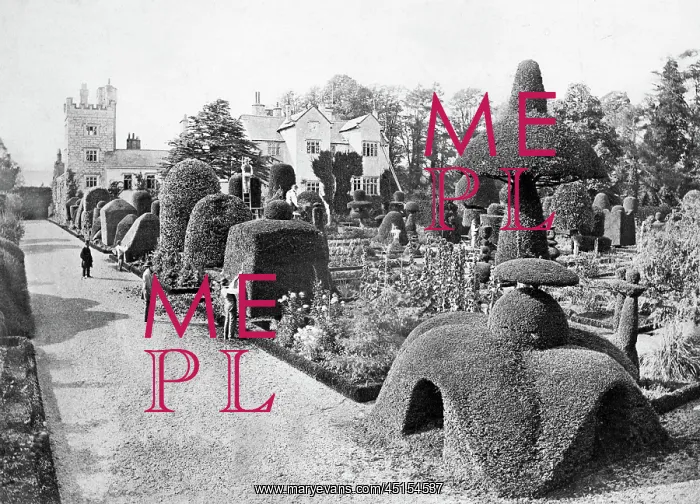 : Levens Hall - Gardeners at work : Levens Hall - Gardeners at work