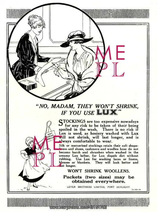 : Lever Brothers Lux Advertisement : Lever Brothers Lux Advertisement