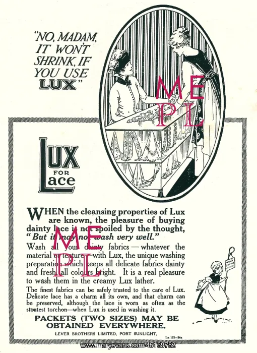 : Lever Brothers Lux Advertisement : Lever Brothers Lux Advertisement