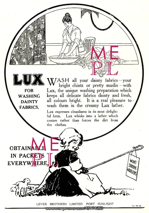 : Lever Brothers Lux Advertisement : Lever Brothers Lux Advertisement
