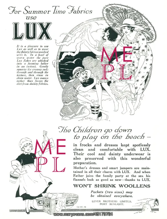 : Lever Brothers Lux Advertisement : Lever Brothers Lux Advertisement