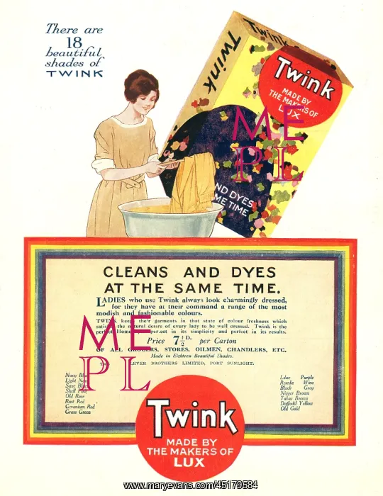 : Lever Brothers Twink Advertisement : Lever Brothers Twink Advertisement