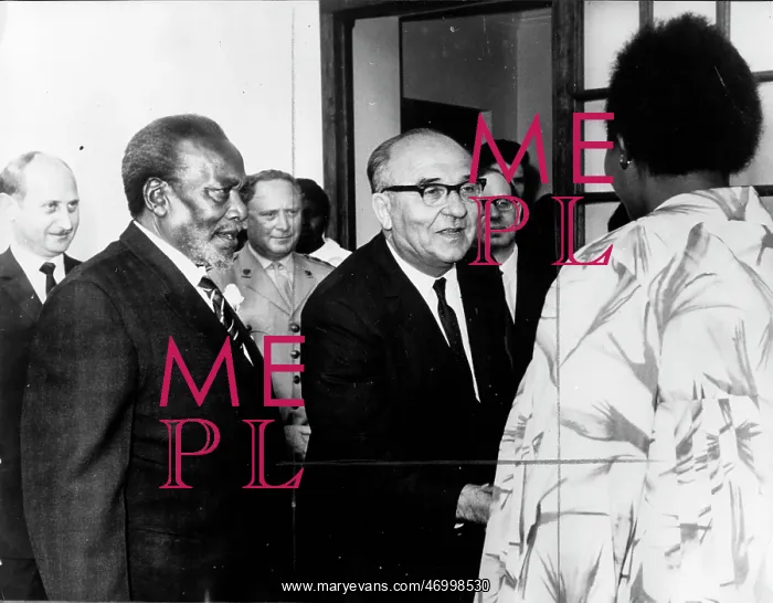 : Levi Eshkol being greeted : Levi Eshkol being greeted