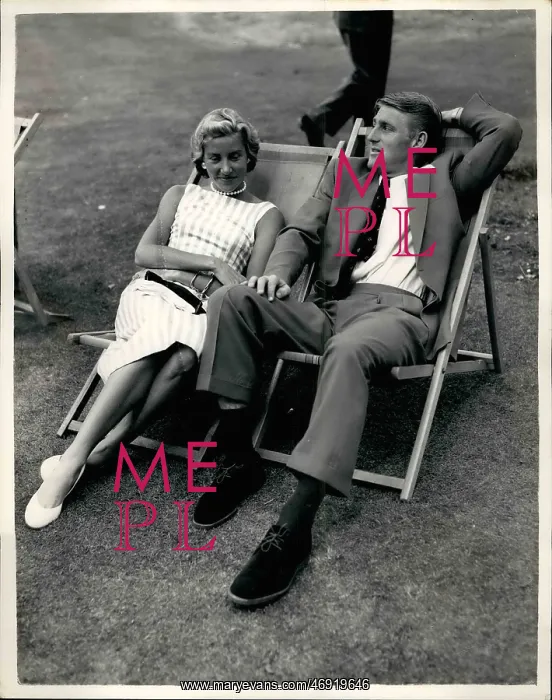 : Lew Hoad and Heather Brewer, Hurlingham Club : Lew Hoad and Heather Brewer, Hurlingham Club