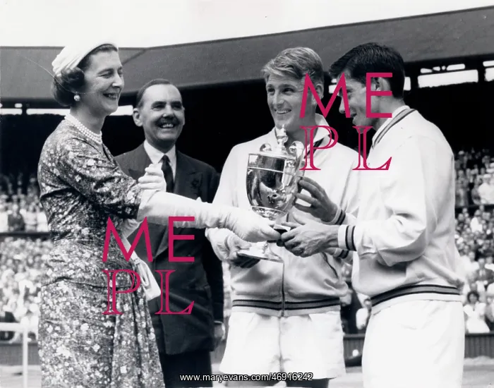  : Lew Hoad, Ken Rosewall and Duchess of Kent, Wimbledon