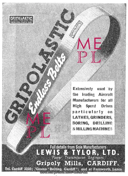 : Lewis & Tylor Ltd. GRIPOLASTIC Woven Machine Drive Belting : Lewis & Tylor Ltd. GRIPOLASTIC Woven Machine Drive Belting