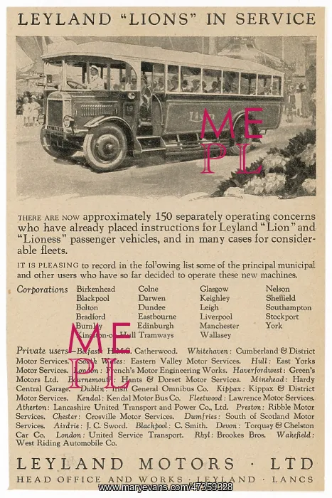 : LEYLAND LION MOTOR BUS : LEYLAND LION MOTOR BUS