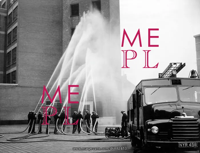 : LFB firefighters in multi-hose display : LFB firefighters in multi-hose display