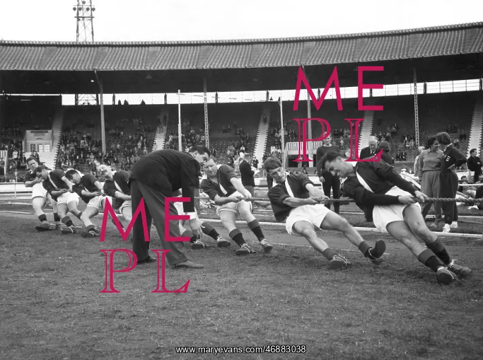 : LFB firefighters in tug of war, White City Stadium : LFB firefighters in tug of war, White City Stadium