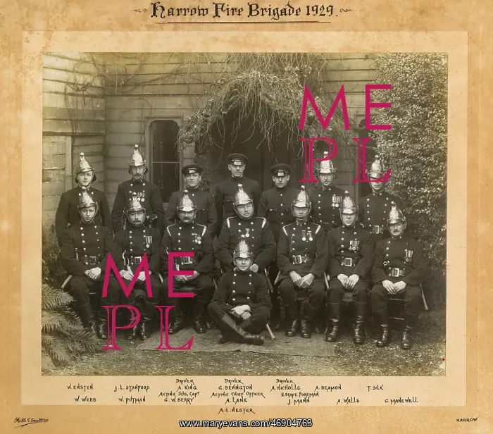 : LFB-LCC Harrow Fire Brigade group photo : LFB-LCC Harrow Fire Brigade group photo
