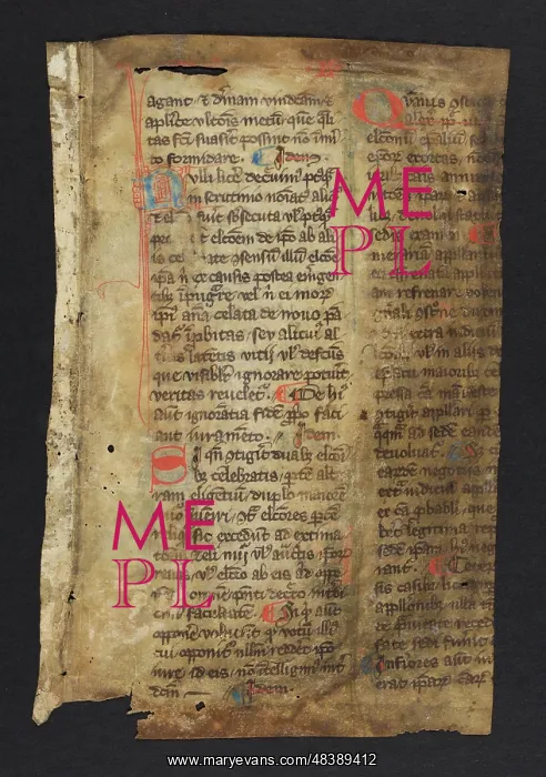 : Liber Sextus Decretalium (Fragment) : Liber Sextus Decretalium (Fragment)