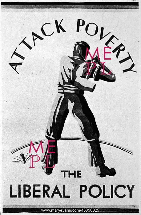 : Liberal Party Poster; Attack Poverty : Liberal Party Poster; Attack Poverty