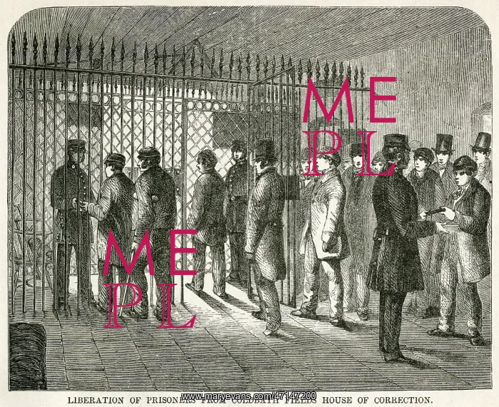 : Liberation of prisoners from Coldbath Fields 1862 : Liberation of prisoners from Coldbath Fields 1862