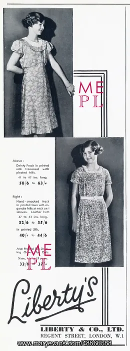 : Liberty advertisement for girls dresses : Liberty advertisement for girls dresses