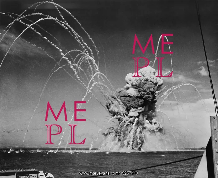 : Liberty Ship SS Rowan explodes after being hit : Liberty Ship SS Rowan explodes after being hit