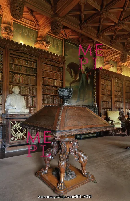 : Library, Abbotsford House, Borders, Scotland : Library, Abbotsford House, Borders, Scotland