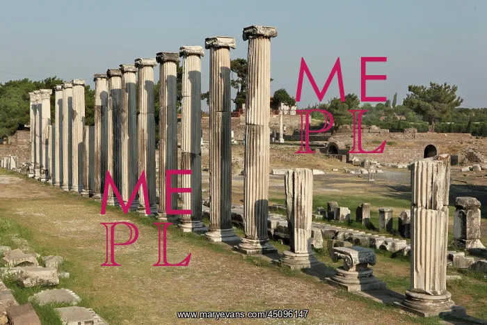 : Library, Asclepium, Pergamon, Bergama, Izmir, Turkey : Library, Asclepium, Pergamon, Bergama, Izmir, Turkey