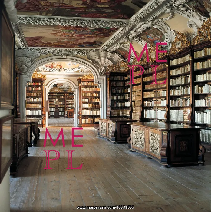 : Library of Benedictine monastery in Kremsmuenster : Library of Benedictine monastery in Kremsmuenster