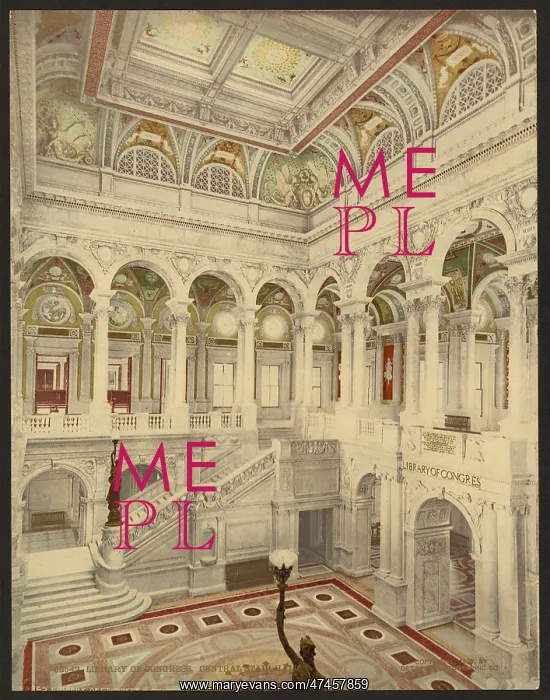 : Library of Congress, central stair hall : Library of Congress, central stair hall