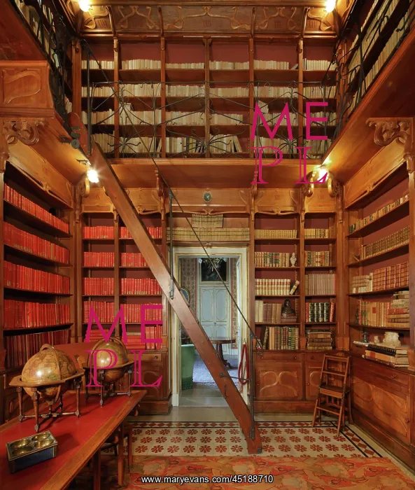 : Library, Palazzo Francavilla, Palermo, Sicily, Italy : Library, Palazzo Francavilla, Palermo, Sicily, Italy