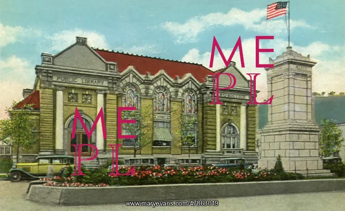 : Library and War Monument. Oil City : Library and War Monument. Oil City
