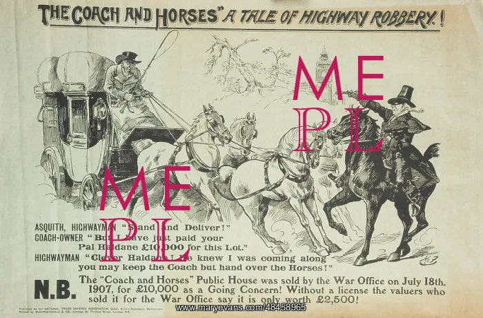 : Licensing Bill cartoon 1908 : Licensing Bill cartoon 1908