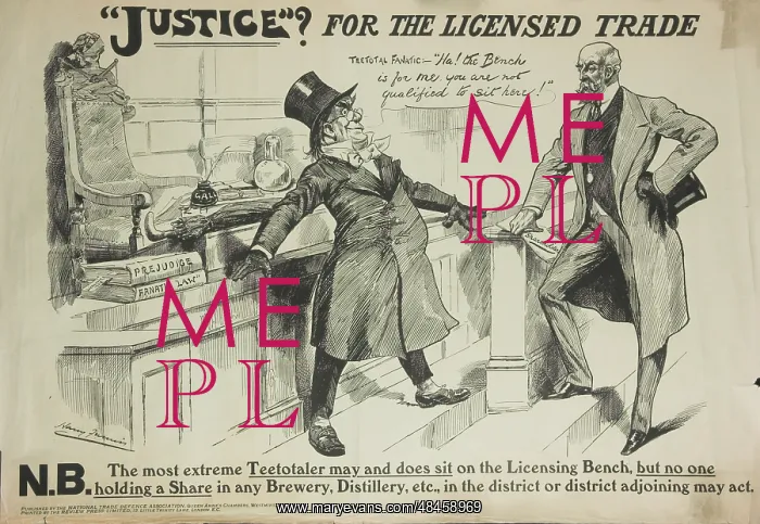 : Licensing Bill cartoon 1908 : Licensing Bill cartoon 1908