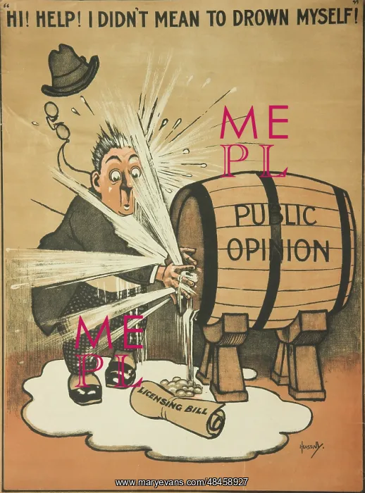 : Licensing Bill poster 1908 : Licensing Bill poster 1908