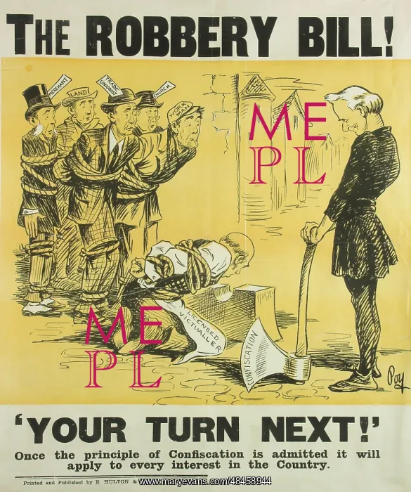 : Licensing Bill poster, 1908 : Licensing Bill poster, 1908
