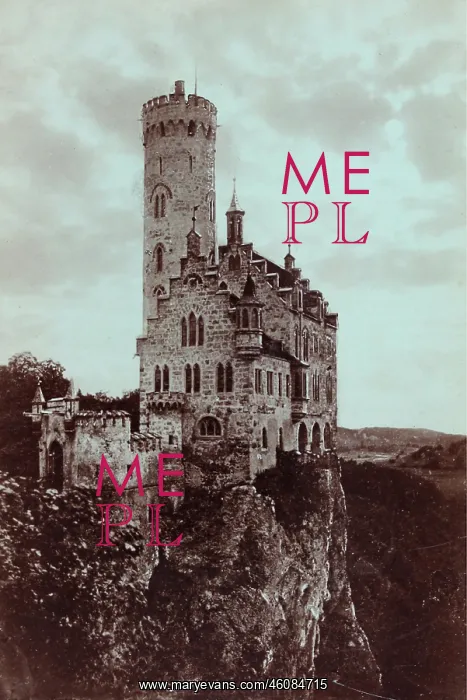 : Lichtenstein Castle situated on a cliff located : Lichtenstein Castle situated on a cliff located