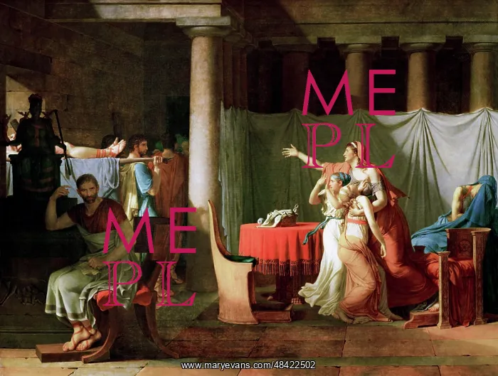 : The Lictors Bring to Brutus the Bodies of His Sons, by David : The Lictors Bring to Brutus the Bodies of His Sons, by David