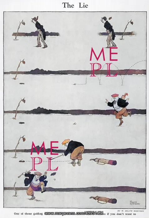 : The Lie by William Heath Robinson : The Lie by William Heath Robinson