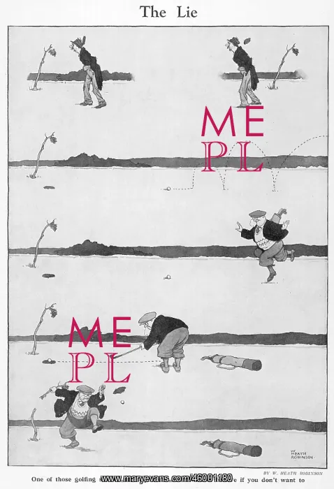 : The Lie by William Heath Robinson : The Lie by William Heath Robinson