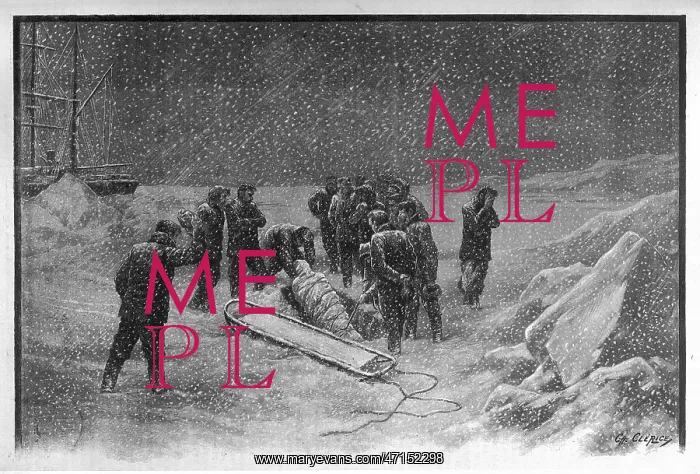 : Lieut Adrien de Gerlache Buried in the Ice : Lieut Adrien de Gerlache Buried in the Ice