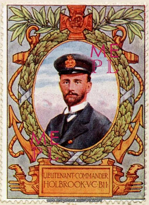 : Lieut Commander Holbrook VC recipient 7 / Stamp : Lieut Commander Holbrook VC recipient 7 / Stamp