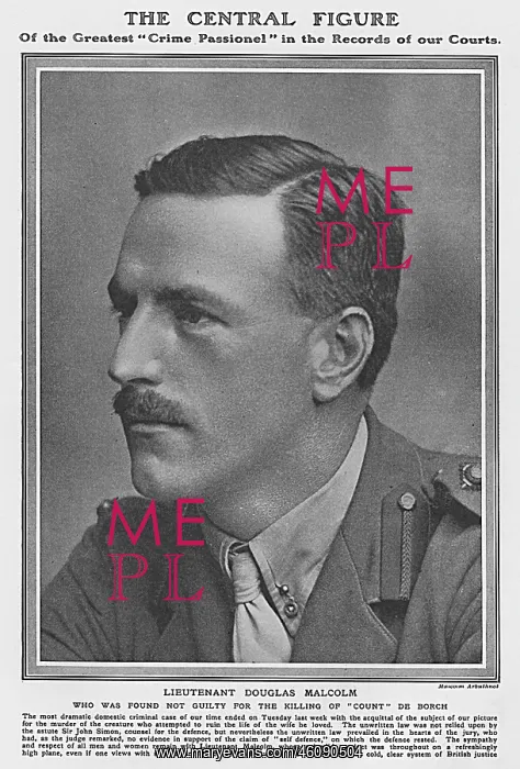 : Lieutenant Douglas Malcolm acquitted of murder, 1917 : Lieutenant Douglas Malcolm acquitted of murder, 1917