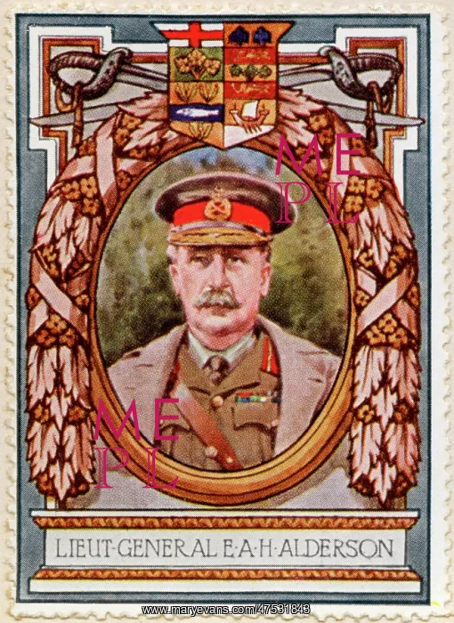 : Lieutenant General Alderson / Stamp : Lieutenant General Alderson / Stamp