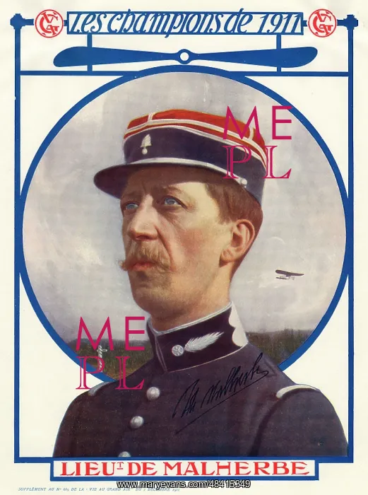 : Lieutenant De Malherbe, early aviator : Lieutenant De Malherbe, early aviator