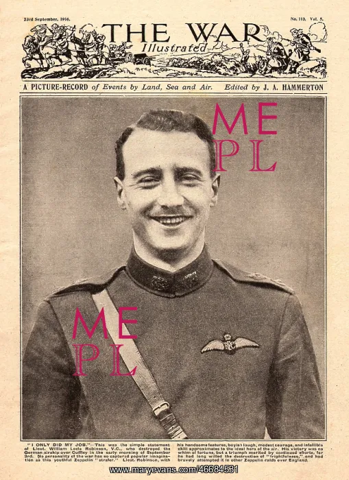 : Lieutenant William Leefe Robinson, WW1 : Lieutenant William Leefe Robinson, WW1