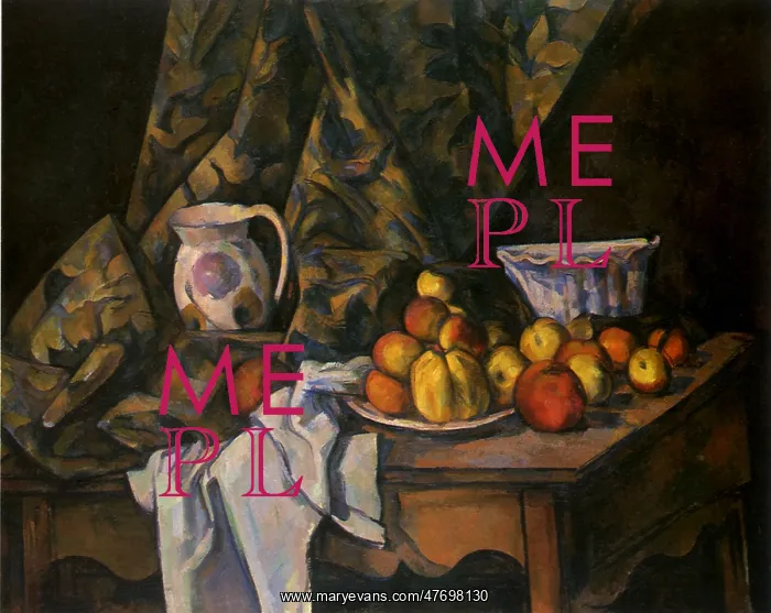 : Still Life with Apples and Peaches, by Paul Cezanne : Still Life with Apples and Peaches, by Paul Cezanne
