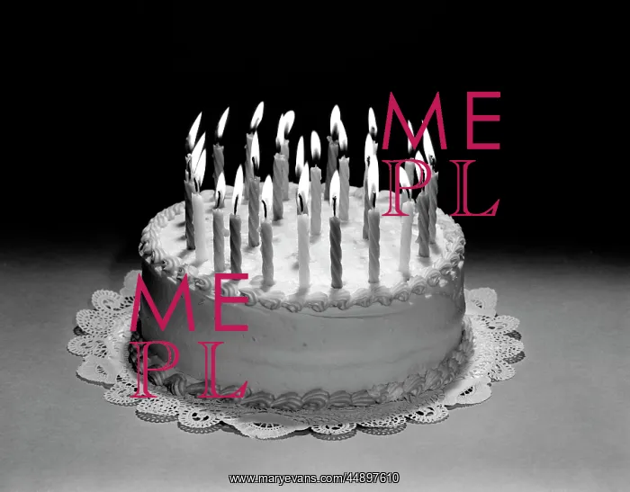 : Still Life Of Birthday Cake With : Still Life Of Birthday Cake With
