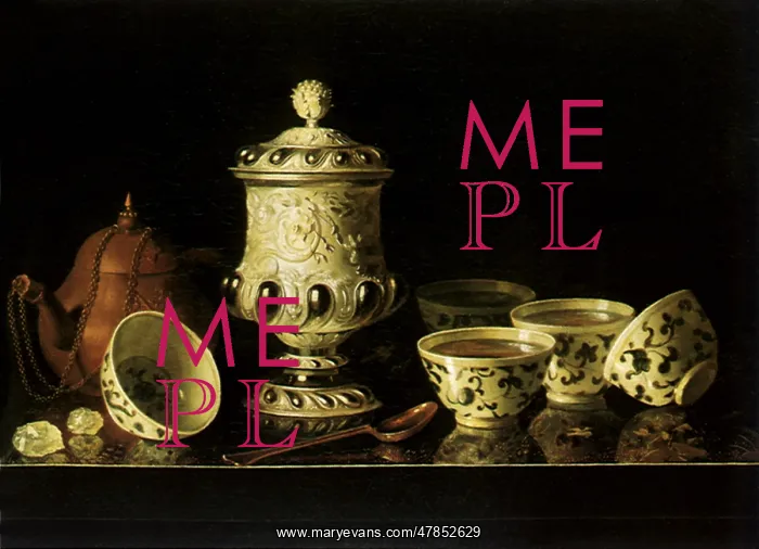 : Still Life with Chinese Teabowls : Still Life with Chinese Teabowls